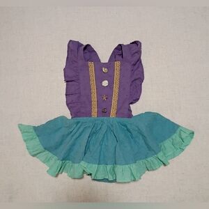 Numi Princess Ariel Pinafore Dress & Bloomers 12-24 Months NWT